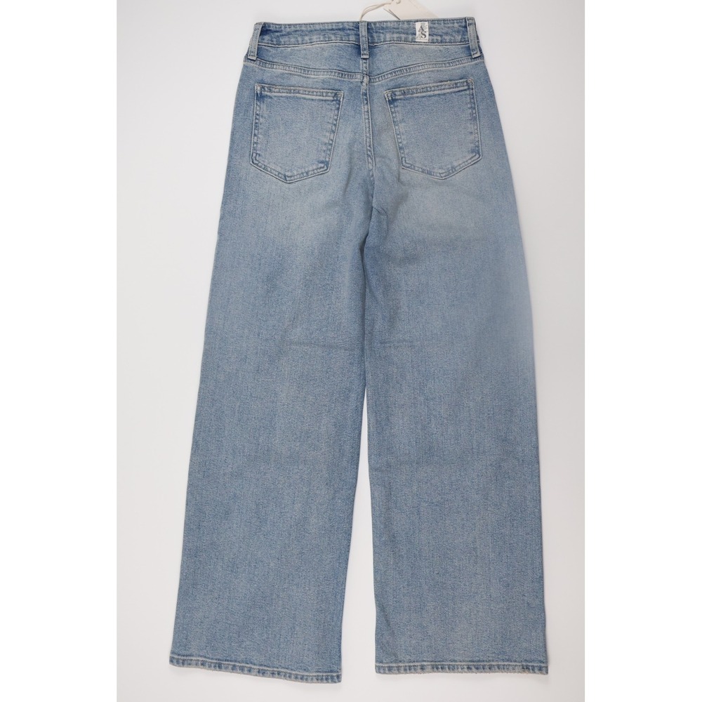 Altar'd State Wide Leg Jeans 6 Light Wash Denim Casual High Rise - Picture 5 of 7
